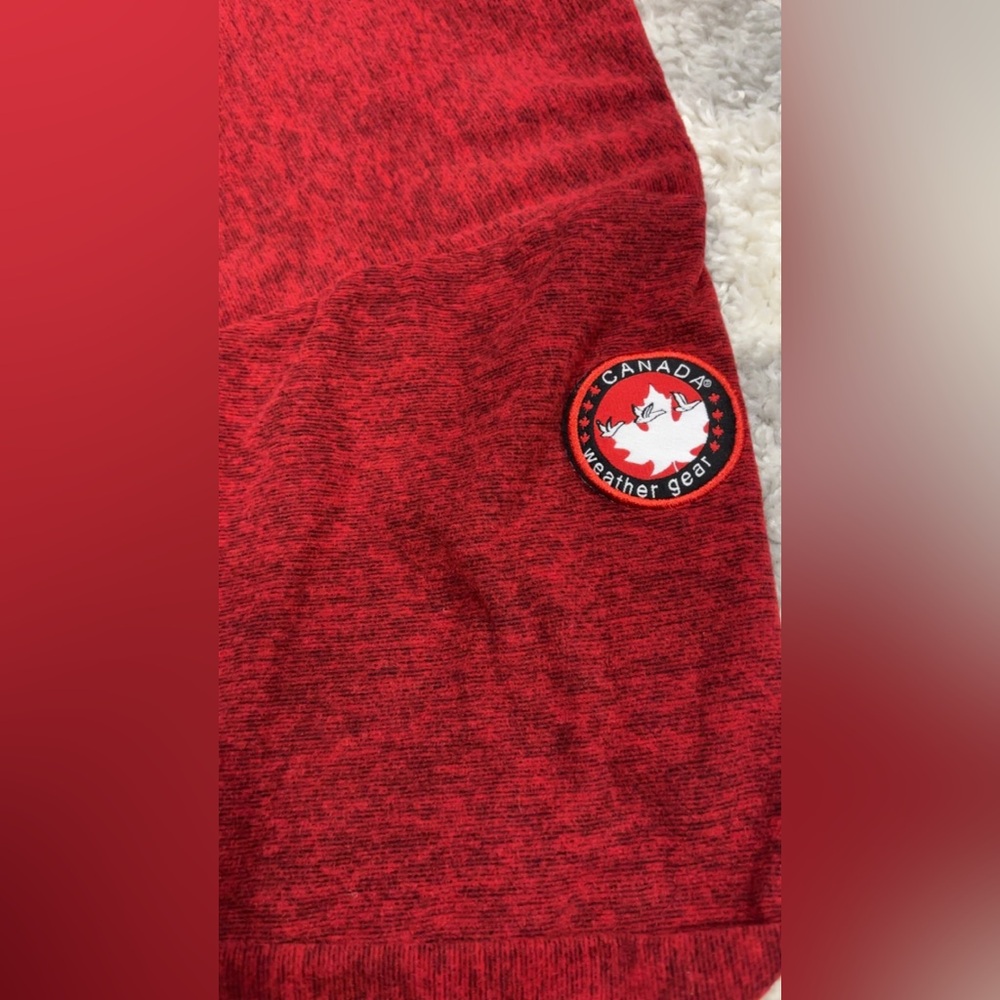 Canada Weather Gear Women's Supreme Soft Mock Neck Sweater Size Medium Red - Picture 4 of 10